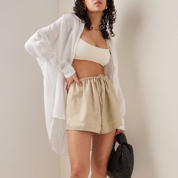 POSSE Maeve Metallic Linen Shorts